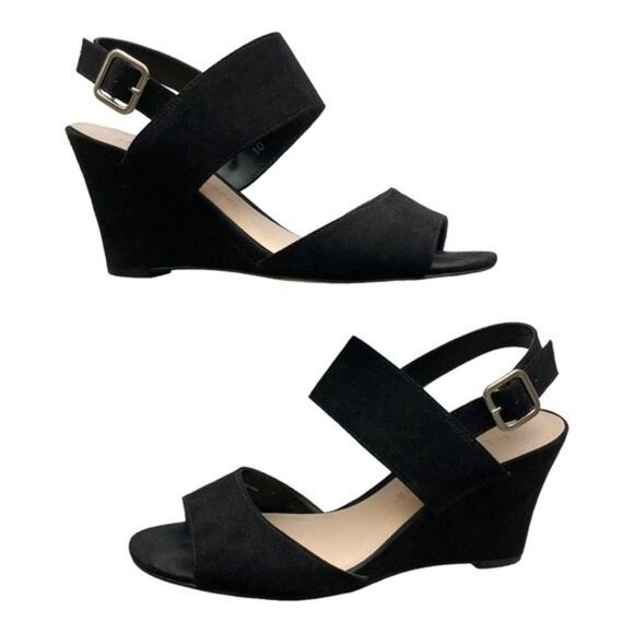 Athena Alexander Black Wedge Sandal - Picture 1 of 9